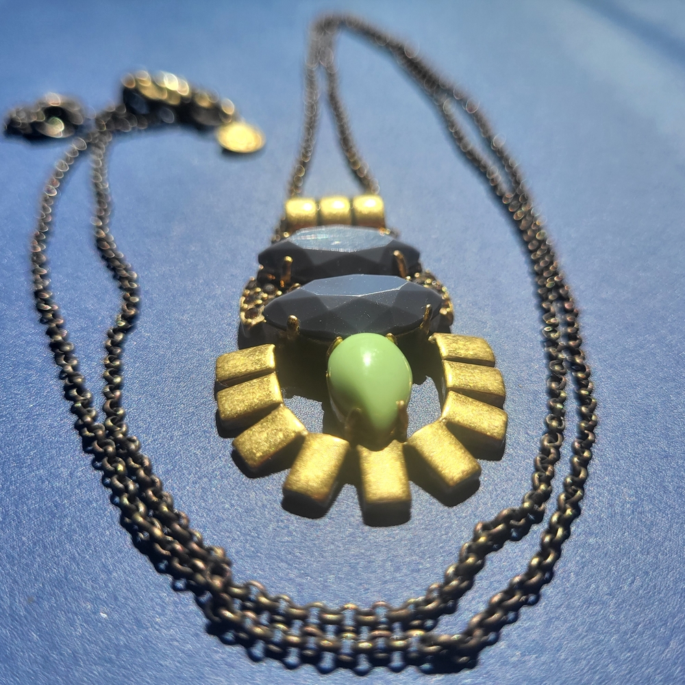 J. Crew Brass Statement Necklace